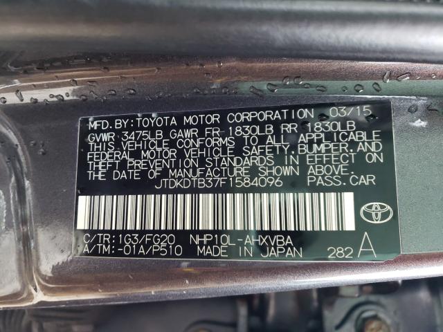 Photo 9 VIN: JTDKDTB37F1584096 - TOYOTA PRIUS C 