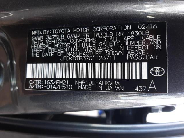 Photo 9 VIN: JTDKDTB37G1123711 - TOYOTA PRIUS C 