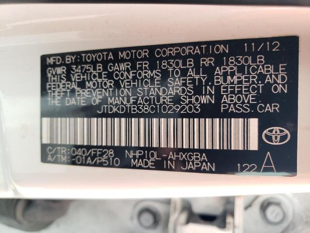 Photo 11 VIN: JTDKDTB38C1029203 - TOYOTA PRIUS 