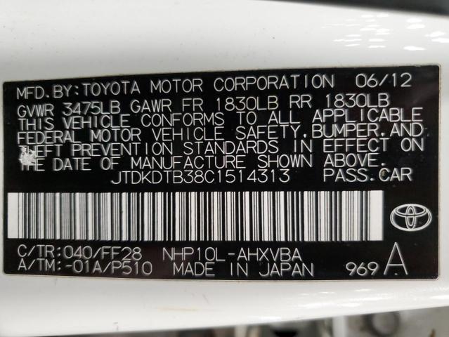 Photo 13 VIN: JTDKDTB38C1514313 - TOYOTA PRIUS C 