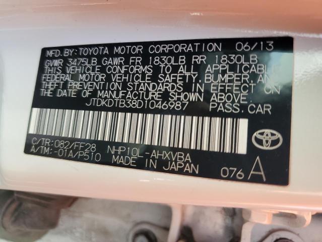 Photo 11 VIN: JTDKDTB38D1046987 - TOYOTA PRIUS C 