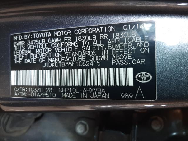 Photo 9 VIN: JTDKDTB38E1062415 - TOYOTA PRIUS C 