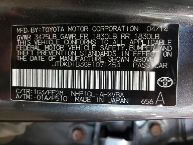 Photo 9 VIN: JTDKDTB38E1071454 - TOYOTA PRIUS C 