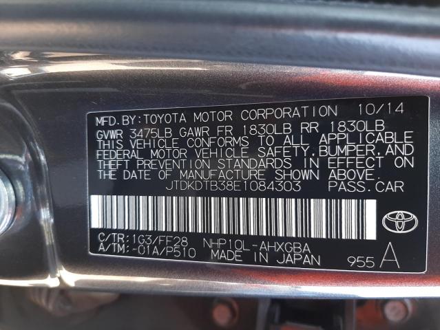 Photo 9 VIN: JTDKDTB38E1084303 - TOYOTA PRIUS C 