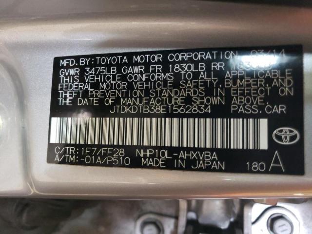 Photo 12 VIN: JTDKDTB38E1562834 - TOYOTA PRIUS C 