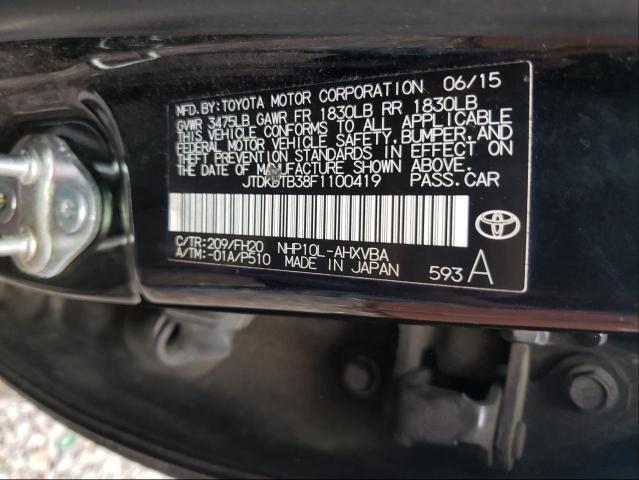 Photo 9 VIN: JTDKDTB38F1100419 - TOYOTA PRIUS C 