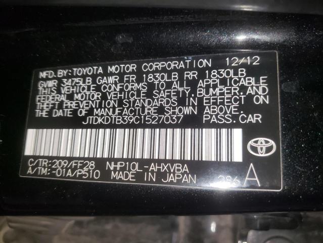 Photo 11 VIN: JTDKDTB39C1527037 - TOYOTA PRIUS C 