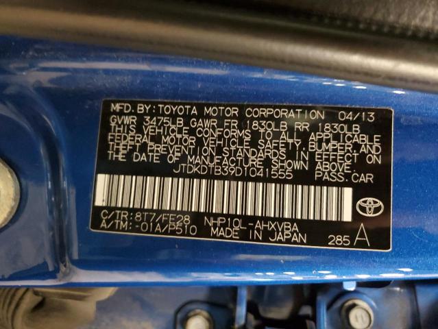 Photo 12 VIN: JTDKDTB39D1041555 - TOYOTA PRIUS 