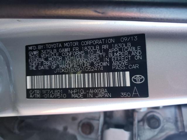 Photo 12 VIN: JTDKDTB39D1052474 - TOYOTA PRIUS C 