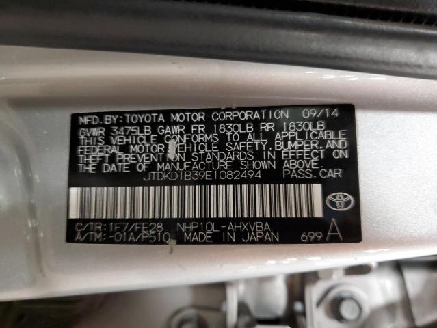 Photo 11 VIN: JTDKDTB39E1082494 - TOYOTA PRIUS C 