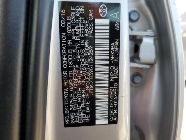 Photo 9 VIN: JTDKDTB39G1124259 - TOYOTA PRIUS C 