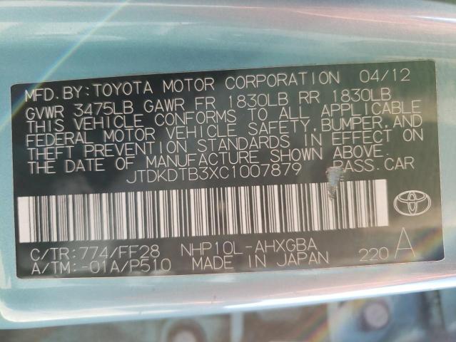 Photo 12 VIN: JTDKDTB3XC1007879 - TOYOTA PRIUS C 