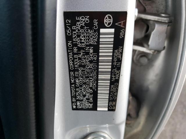 Photo 12 VIN: JTDKDTB3XC1011401 - TOYOTA PRIUS C 