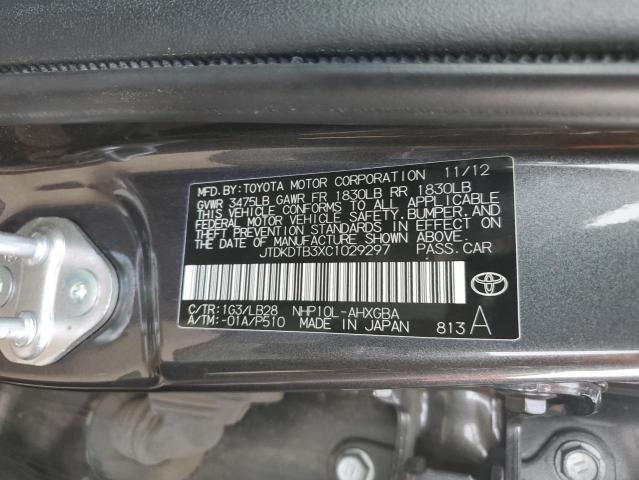 Photo 12 VIN: JTDKDTB3XC1029297 - TOYOTA PRIUS 