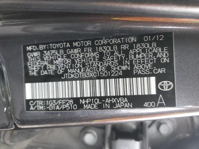 Photo 12 VIN: JTDKDTB3XC1501224 - TOYOTA PRIUS 