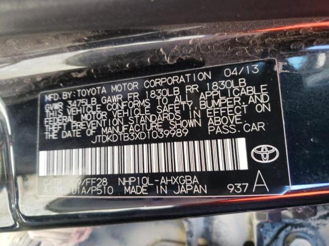 Photo 9 VIN: JTDKDTB3XD1039989 - TOYOTA PRIUS C 