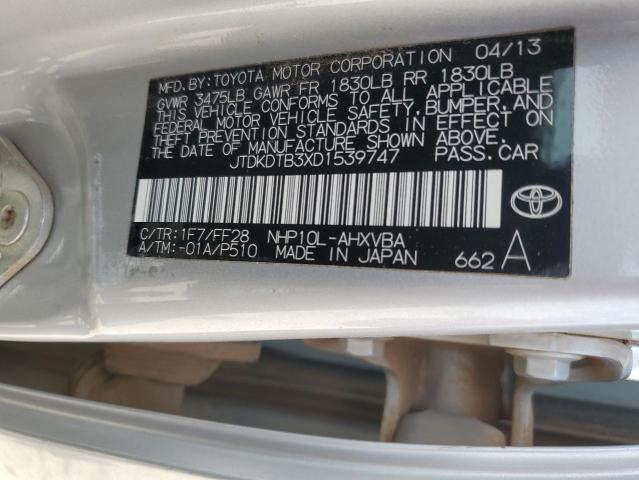 Photo 11 VIN: JTDKDTB3XD1539747 - TOYOTA PRIUS 