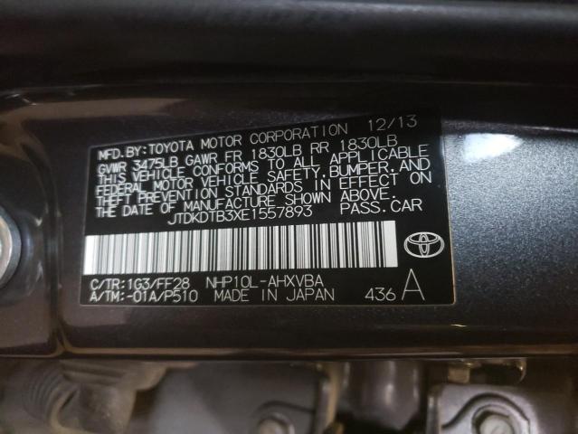 Photo 9 VIN: JTDKDTB3XE1557893 - TOYOTA PRIUS C 