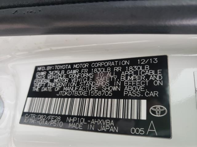 Photo 9 VIN: JTDKDTB3XE1558705 - TOYOTA PRIUS C 