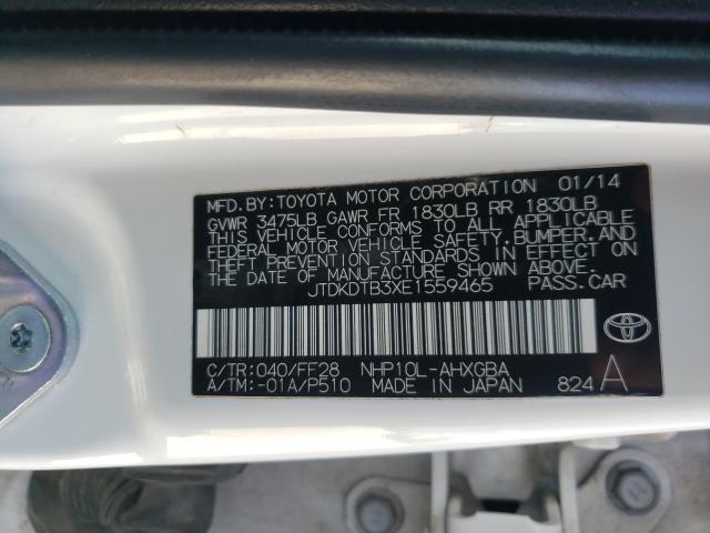 Photo 9 VIN: JTDKDTB3XE1559465 - TOYOTA PRIUS C 