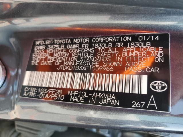 Photo 12 VIN: JTDKDTB3XE1559966 - TOYOTA PRIUS C 