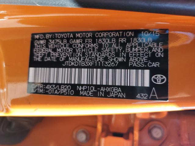 Photo 11 VIN: JTDKDTB3XF1113267 - TOYOTA PRIUS C 