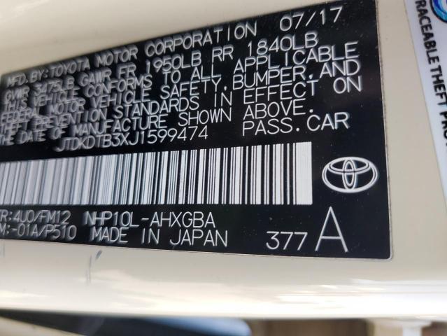 Photo 11 VIN: JTDKDTB3XJ1599474 - TOYOTA PRIUS C 