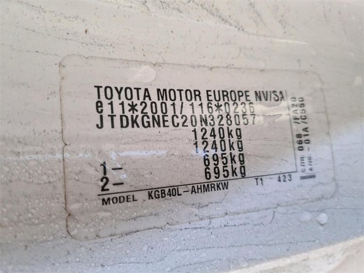 Photo 8 VIN: JTDKGNEC20N328057 - TOYOTA AYGO 