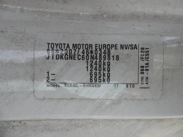 Photo 9 VIN: JTDKGNEC60N489818 - TOYOTA AYGO 