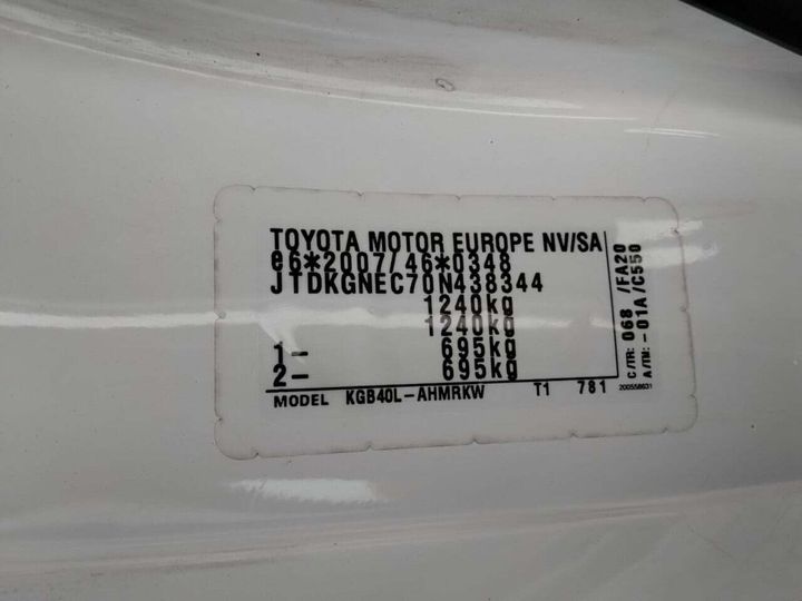 Photo 9 VIN: JTDKGNEC70N438344 - TOYOTA AYGO 