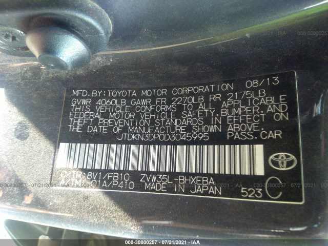 Photo 8 VIN: JTDKN3DP0D3045995 - TOYOTA PRIUS PLUG-IN 