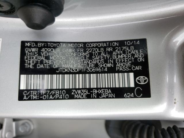 Photo 9 VIN: JTDKN3DP1F3069614 - TOYOTA PRIUS PLUG 