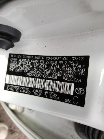 Photo 9 VIN: JTDKN3DP2D3044458 - TOYOTA PRIUS PLUG 