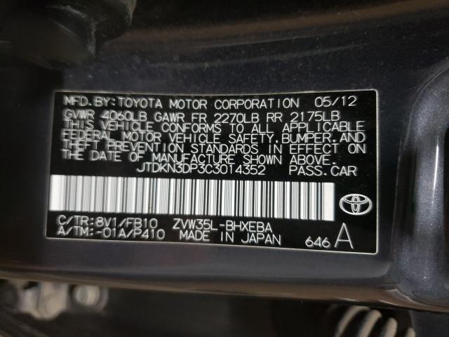 Photo 9 VIN: JTDKN3DP3C3014352 - TOYOTA PRIUS PLUG 