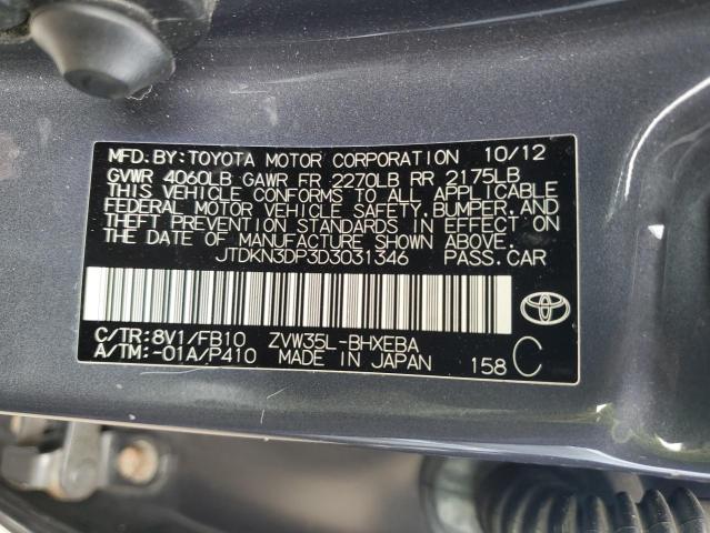 Photo 12 VIN: JTDKN3DP3D3031346 - TOYOTA PRIUS PLUG 