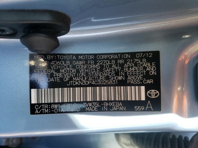 Photo 9 VIN: JTDKN3DP4C3025831 - TOYOTA PRIUS PLUG 