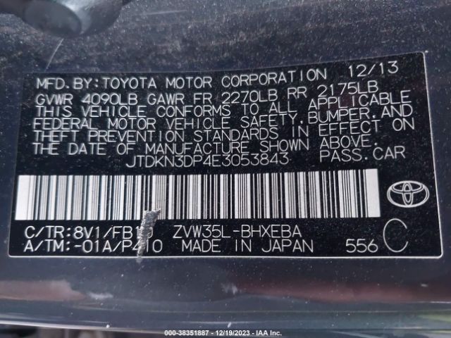 Photo 8 VIN: JTDKN3DP4E3053843 - TOYOTA PRIUS PLUG-IN 