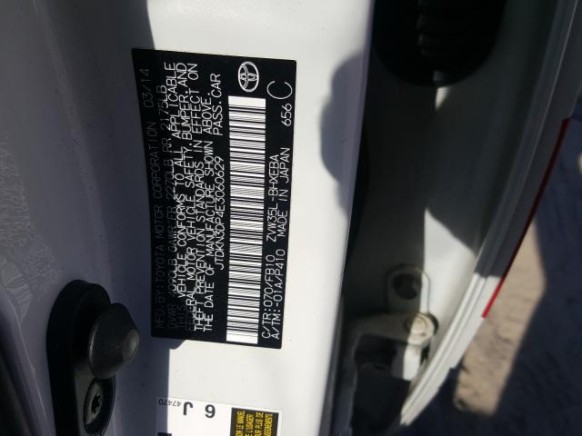 Photo 9 VIN: JTDKN3DP4E3060629 - TOYOTA PRIUS PLUG 