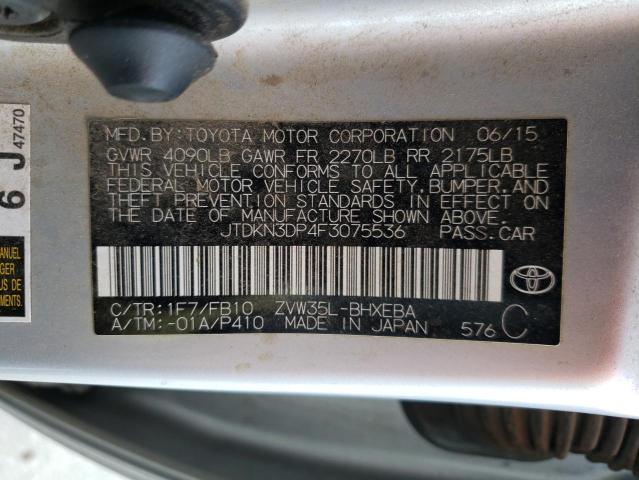 Photo 12 VIN: JTDKN3DP4F3075536 - TOYOTA PRIUS 