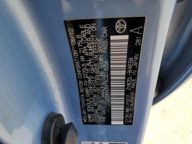 Photo 9 VIN: JTDKN3DP5C3018256 - TOYOTA PRIUS PLUG 