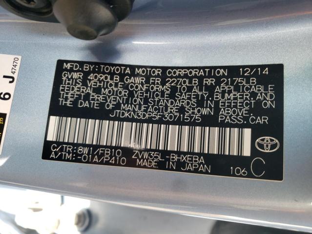 Photo 9 VIN: JTDKN3DP5F3071575 - TOYOTA PRIUS PLUG 