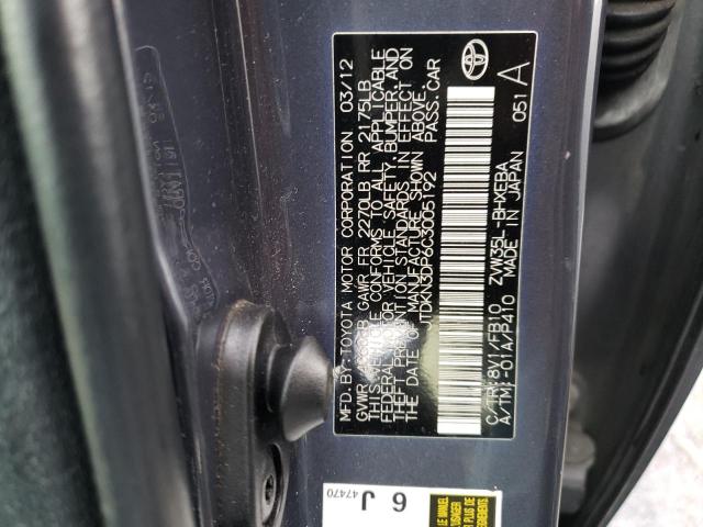 Photo 11 VIN: JTDKN3DP6C3005192 - TOYOTA PRIUS 