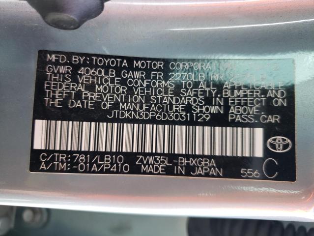 Photo 12 VIN: JTDKN3DP6D3031129 - TOYOTA PRIUS 