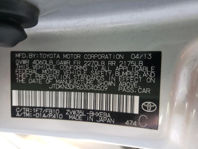 Photo 9 VIN: JTDKN3DP6D3040509 - TOYOTA PRIUS 