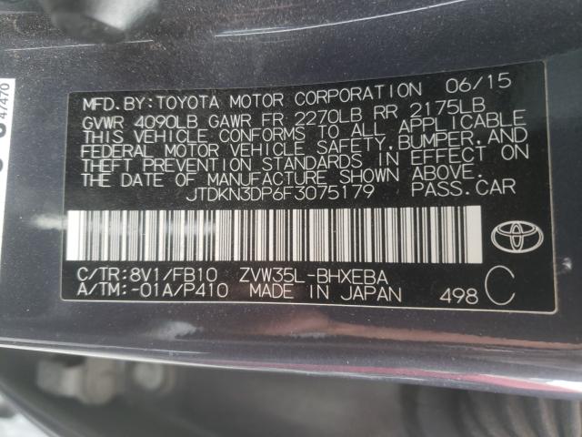 Photo 9 VIN: JTDKN3DP6F3075179 - TOYOTA PRIUS 