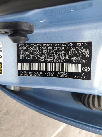 Photo 12 VIN: JTDKN3DP7C3001474 - TOYOTA PRIUS PLUG 