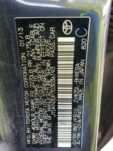 Photo 12 VIN: JTDKN3DP7D3036193 - TOYOTA PRIUS PLUG 