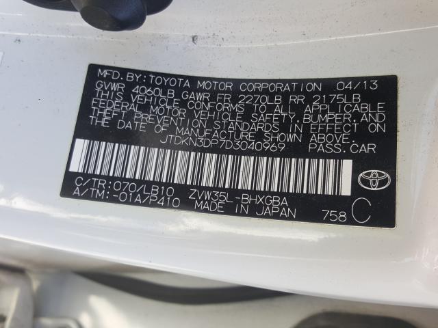 Photo 9 VIN: JTDKN3DP7D3040969 - TOYOTA PRIUS PLUG 