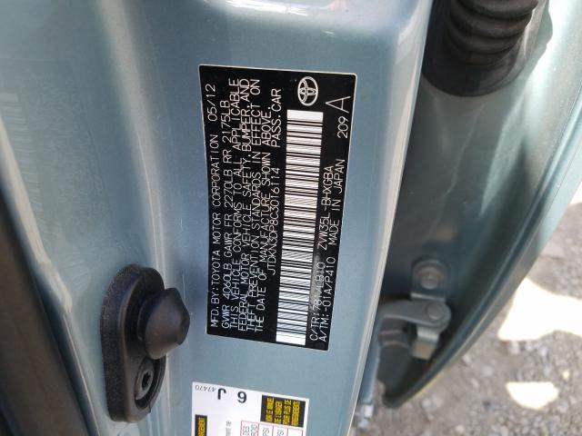 Photo 9 VIN: JTDKN3DP8C3016114 - TOYOTA PRIUS PLUG 