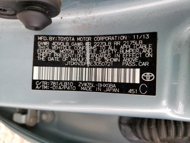 Photo 11 VIN: JTDKN3DP8E3050721 - TOYOTA PRIUS PLUG 